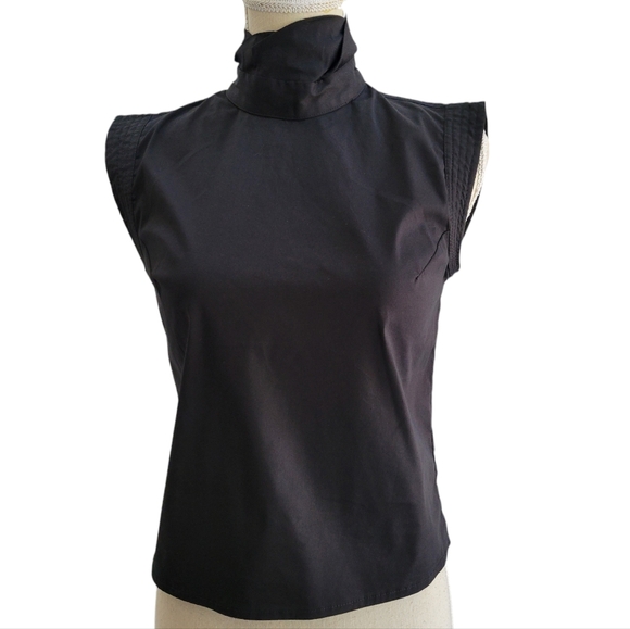 Piazza Sempione Tops - Piazza Sempione Black High Neck Top Minimalist Designer‎ Blouse Size 40